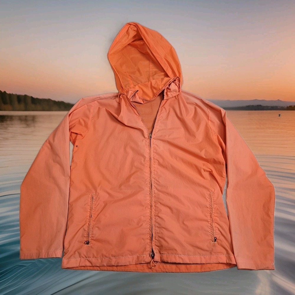 🧡Vintage 1960 Penneys Foremost Hooded Windbreaker Jacket L Orange Made in Japan